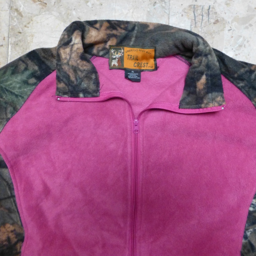 Camouflage Hot PINK Utility Casua Fleece Jacket xl
